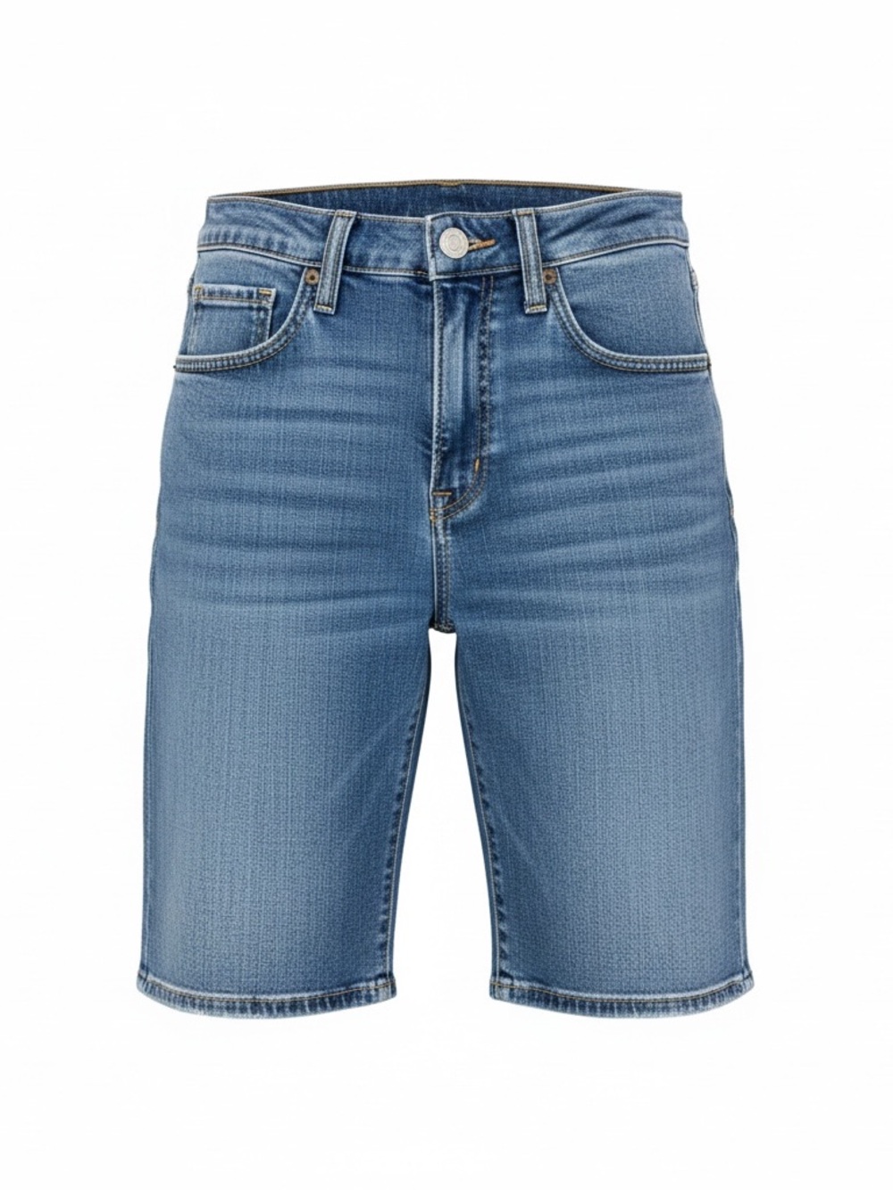 Nili Lotan Mid Wash Denim Bermuda Shorts